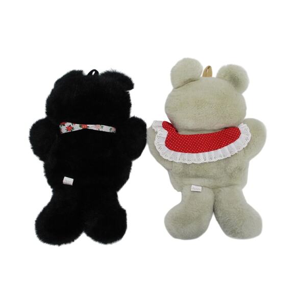 Vintage 1985 Hallmark Card Holder Christmas Stocking Plush Boy & Girl Teddy Bear - Picture 3 of 7